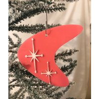 Weihnachtsschmuck Mid Century Modern Style Acryl Boomerang, Starburst, Retro, Abstrakt von RetroModDesignCo