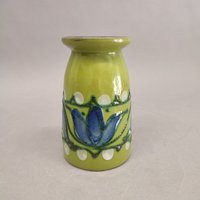 strehla Vase - Ddr 1228 Mid Century Grünes Dekor von RetroMungo