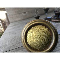 Antik Schrankknopf Kommode Knäufe Antik Bronze Ziehknöpfe Tellerknopf Knauf Möbel Türknopf Messing von RetroRauschen