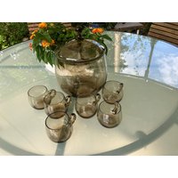 Bowle-Set Vintage 60Er Grau, Glas, Rauchglas Bowle-Set Vintage 60Er Grau, Glas, Rauchglas von RetroRauschen