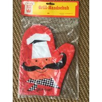 Gril Grillhanschuhe Topflappen Gartenfrest Grillchef Vinateg 70Er Barbecue von RetroRauschen