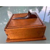 Holzkiste Holzkästchen Truhe Box Holzkasten Vintage Antik Deckeldose von RetroRauschen