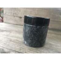 Marmor Deckeldose Topf Kosmetikbehälter Vintage Schmuckbox von RetroRauschen