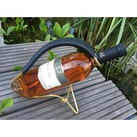 Vintage Messing Weinflasche Halter Flaschenkorb Flaschenhalter Mid Century Modern von RetroRauschen