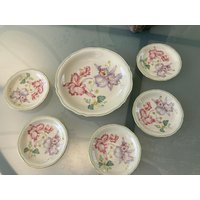 Vintage Zeh Scherzer Teller + Untersetzer Konfektschalen 6 Teile 08565/54 von RetroRauschen