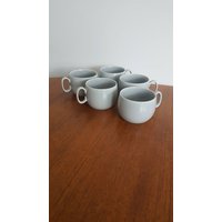 Set Von 5 W. S George Ranchero Grau Kaffeetassen Set Von 5 W. S George Ranchero Grau Kaffeetassen von RetroRevivalShop