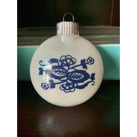 Alte Stadt Blau Pyrex Inspiriert Ornament von RetroRosebudd