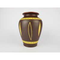 Vintage 1950Er Jahre Sawa Keramik Vase Mit Ritzmuster 201 20 West German Pottery von RetroVases