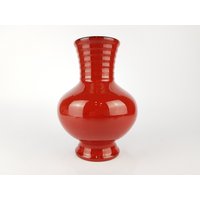 Vintage Marei Keramik Rote Fat Lava Vase 7104 West German Pottery 1970Er Jahre von RetroVases