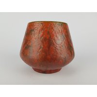 Vintage Ruscha Keramik Fat Lava Vase/Übertopf Mit Vulkano Dekor West German Pottery 1960Er Jahre von RetroVases