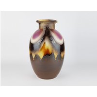 Vintage Dümler Und Breiden Braune Und Lila Vase Fat Lava 668 30 West German Pottery 1960-70S von RetroVases