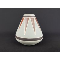 Vintage Graue Und Braune Keto Keramik Pollux Vase West German Pottery 1950-60S von RetroVases