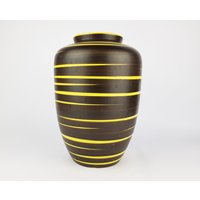 Vintage Ilkra Edel Keramik Vase Mit Kair0 Dekor 206/30 West German Pottery 1956Er von RetroVases