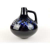 Vintage Kreutz Keramik Tintenblau Fat Lava Vase 203 West German Pottery 1970Er Jahre von RetroVases