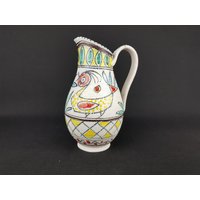 Vintage Henkel Krugvase Von Fratelli Fanciullacci Mit Vogel Dekor Aus Italien 7435 - 1960Er Jahre von RetroVases