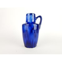 Vintage Scheurich Keramik Blaue Tropf-Glasur Vase 405 13, 5 Westdeutsche Keramik Fat Lava Ära von RetroVases