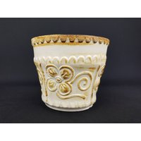 Vintage Ubelacker | Ü-Keramik Beige Übertopf Blumentopf 224 15 West German Pottery 1960Er Jahre von RetroVases