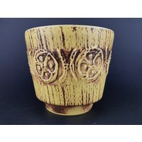 Vintage Ubelacker | Ü-Keramik Gelb Übertopf Blumentopf West German Pottery 1960Er Jahre von RetroVases