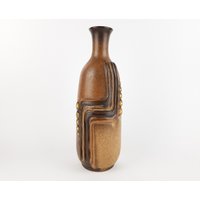 Vintage Walter Gerhards Braun Und Gold Vase West German Pottery Fat Lava Ära 1960-70 von RetroVases