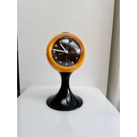 Vintage Orbit "Blessing-Style" Standwecker - 1990Er Jahre, Schwarz & Gelb von RetroVintageMunich