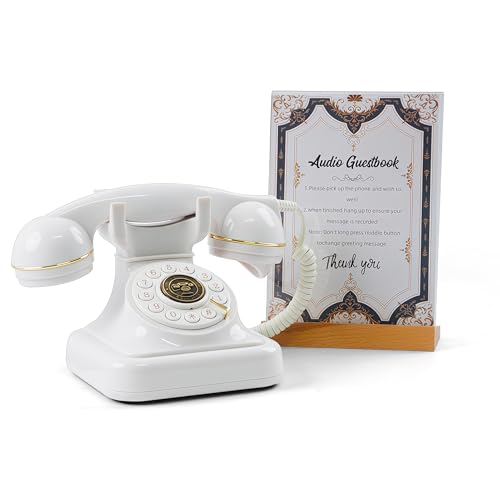 RetroVox Audio-Gästebuch Hochzeit Telefon Gästebuch (alte Stile, Perlweiß) von RetroVox