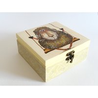 Box Erinnerungsbox Schatulle Schmuckkästchen Erinnerungskiste 15x15 cm Schaf Versandfertig Handarbeit von RetroWerkstatt