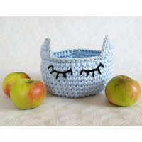 Körbchen Teddy Ø16x10cm Utensilo Ordnungshelfer Aufbewahrung Für Bad Schreibtisch Wickeltisch Versandbereit von RetroWerkstatt