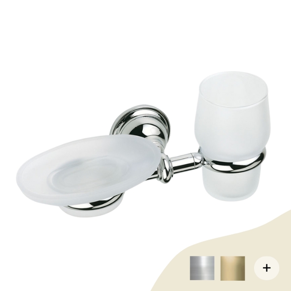 Seifenschalen & Spender/Zahnputzbecher Retro/Vintage Serie Étoile  von Retrobad von Retrobad