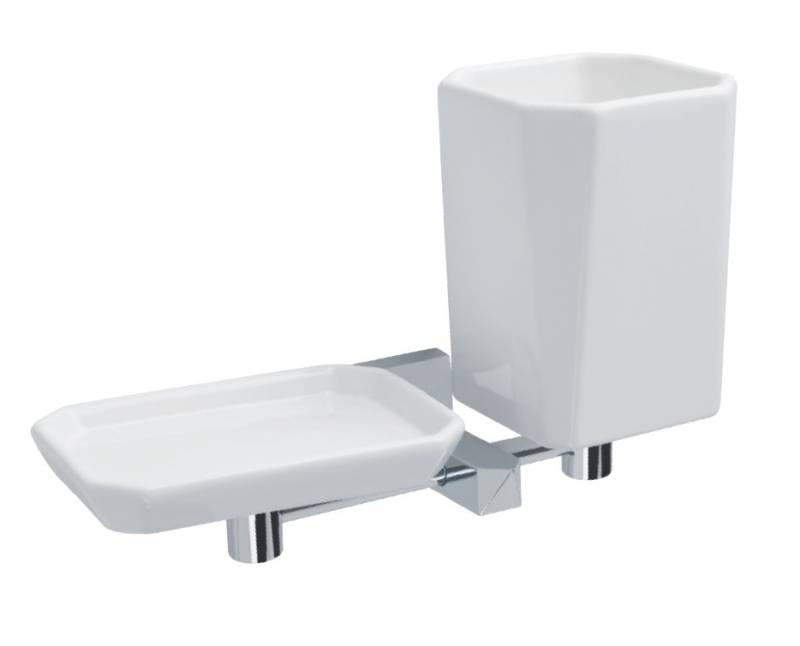 Seifenschalen & Spender/Zahnputzbecher Retro/Vintage Serie Liberty Chrom von Retrobad von Retrobad