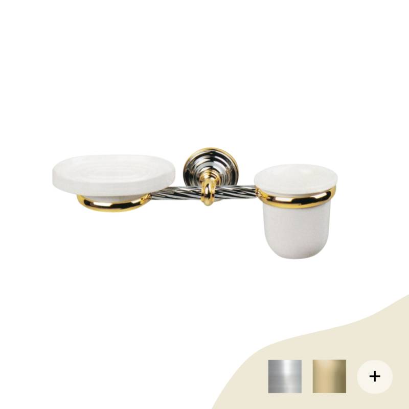 Seifenschalen & Spender/Zahnputzbecher Retro/Vintage Serie Royal von Retrobad Seifenschalen & Spender/Zahnputzbecher Retro/Vintage Serie Royal von Retrobad von Retrobad