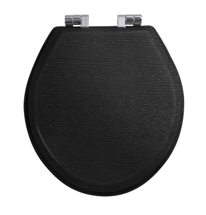 WC Sitz Retro/Vintage - Chrom/Schwarz von Retrobad von Retrobad