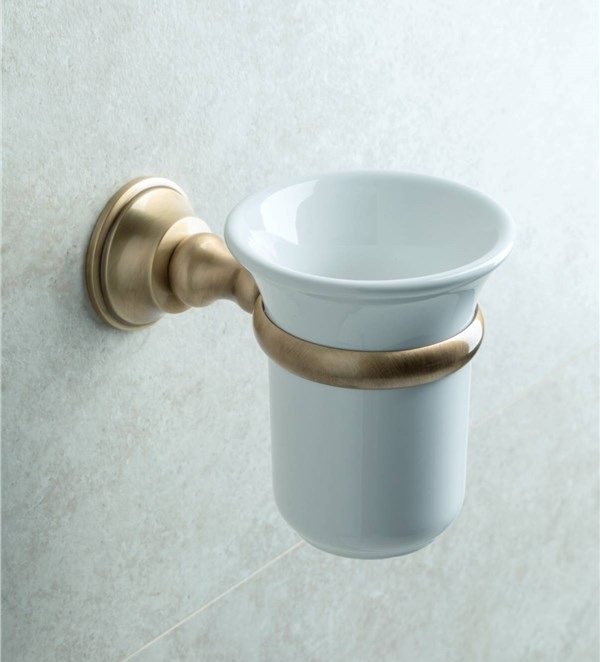 Zahnputzbecher Retro/Vintage Serie Astoria Bronze von Retrobad von Retrobad