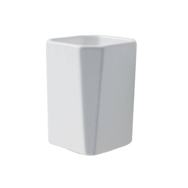 Zahnputzbecher Retro/Vintage Serie Liberty Weiß von Retrobad von Retrobad