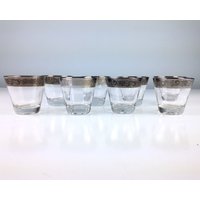 Mid Century Barware Gläser Verrückt Acht Gläser, Männer Stil Wohnkultur, Rose Blume Cocktail Set, Mid-Century Modern Barware, Mod-Bar von Retroburgh