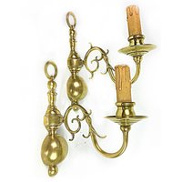 Große French Country Bronze Paar Wandleuchten/Verkabelt von RetrocollectsFrance