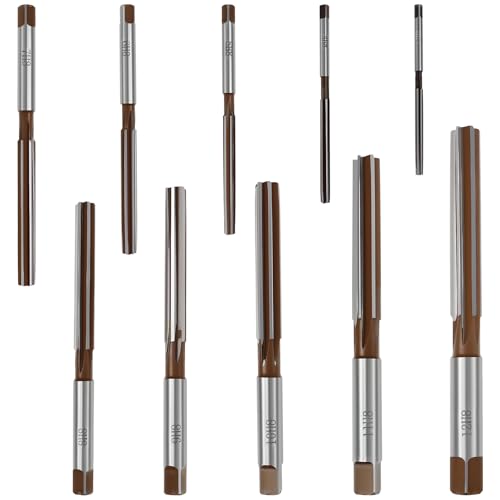 10PCS Handreibahle Set Reamer Set Hochgeschwindigkeit Stahl Reamer -Werkzeug H8 Genauigkeit Gerade Flötenfräsen -Cutter -Werkzeug für Aluminium Kunststoff Holz von Retrok