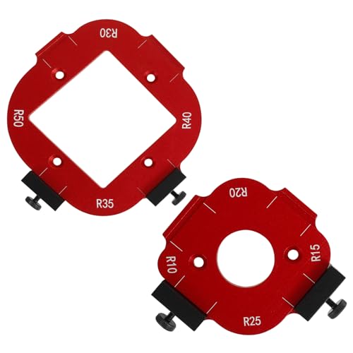 2pcs Eckradius-Frässchablonen Aluminiumlegierung 4 in 1 Radius -Jig -Router -Vorlagenwinkel Präzisionsgerichtes Eckradius Vorlage Kompakt für Tischstuhl von Retrok