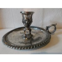 Antiker Jugendstil Kerzenständer-Halter Mit Griff Antiker Jugendstil Kerzenständer-Halter Mit Griff von Retromagination