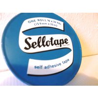 Mid Century 1950Er Jahre Cellophan Dose Vintage Werbegrafik Box von Retromagination