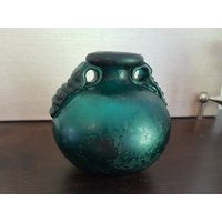Ichendorf Art Deco Vase Türkisblaues Glas 60Er Jahre von Retrospektiven