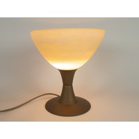 Ll. Leuchten - Hergestellt in Italien Modell 40908 Kelchlampe Messing Marmorglas 1999 von Retroxl