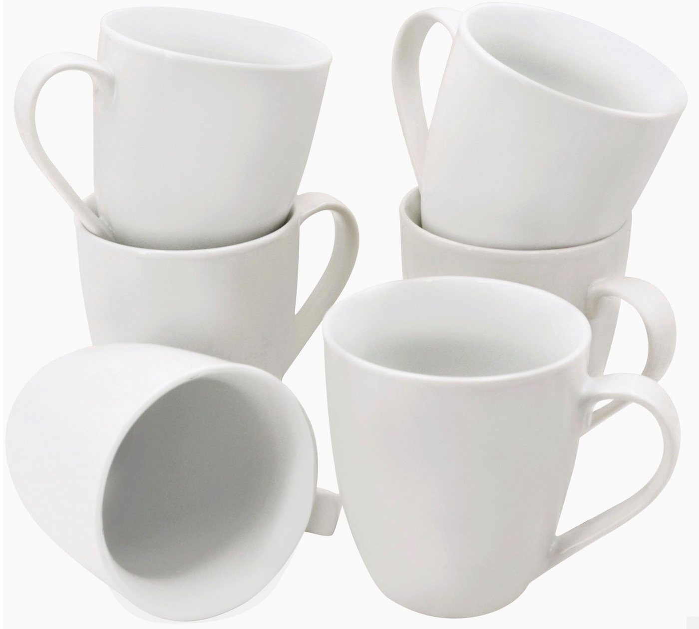 Retsch Arzberg Becher, Porzellan, großer XXL Henkelbecher in gefällig bauchiger Form, 6-teilig, 500 ml Retsch Arzberg Becher, Porzellan, großer XXL Henkelbecher in gefällig bauchiger Form, 6-teilig, 500 ml von Retsch Arzberg