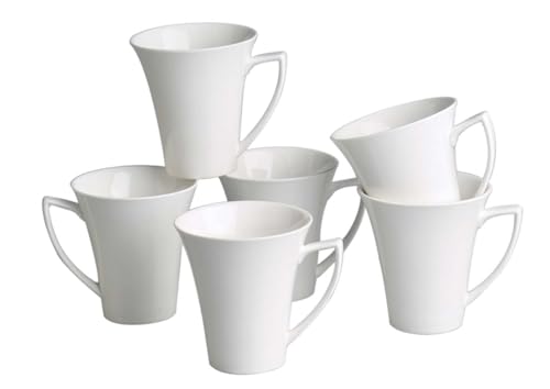 Retsch Arzberg Fantastic edles Becher-Set 6teilig für 6 Personen/für Kaffee - Tee- Kakao etc./Porzellan/cremeweiß von Retsch Arzberg