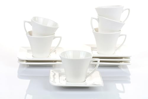 Retsch Arzberg Fantastic edles Espresso-Set 12teilig für 6 Personen/Porzellan/cremeweiß von Retsch Arzberg