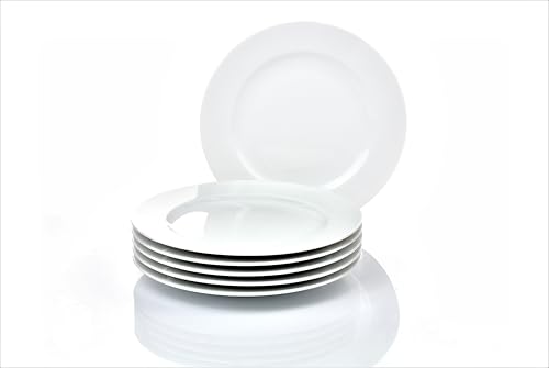Retsch Arzberg Heike Weiss Frühstücksteller Kuchenteller 21cm, Set 6-teilig/Porzellan/uni weiss, rund von Retsch Arzberg