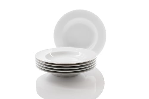 Retsch Arzberg Heike Weiss Suppenteller 23cm, Set 6-teilig/Porzellan/uni weiss, rund von Retsch Arzberg