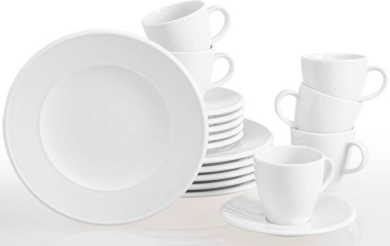 Retsch Arzberg Kaffeeservice Geschirr-Set, Service Novo (18-tlg), 6 Personen, Porzellan, Made in Germany, 18 Teile, für 6 Personen von Retsch Arzberg