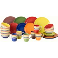 Retsch Arzberg Kombiservice "Geschirr-Set, Service COLOUR STRIPES", (Set, 24 tlg., Frühstücks- u. Speiseteller, Becher, Schalen) von Retsch Arzberg