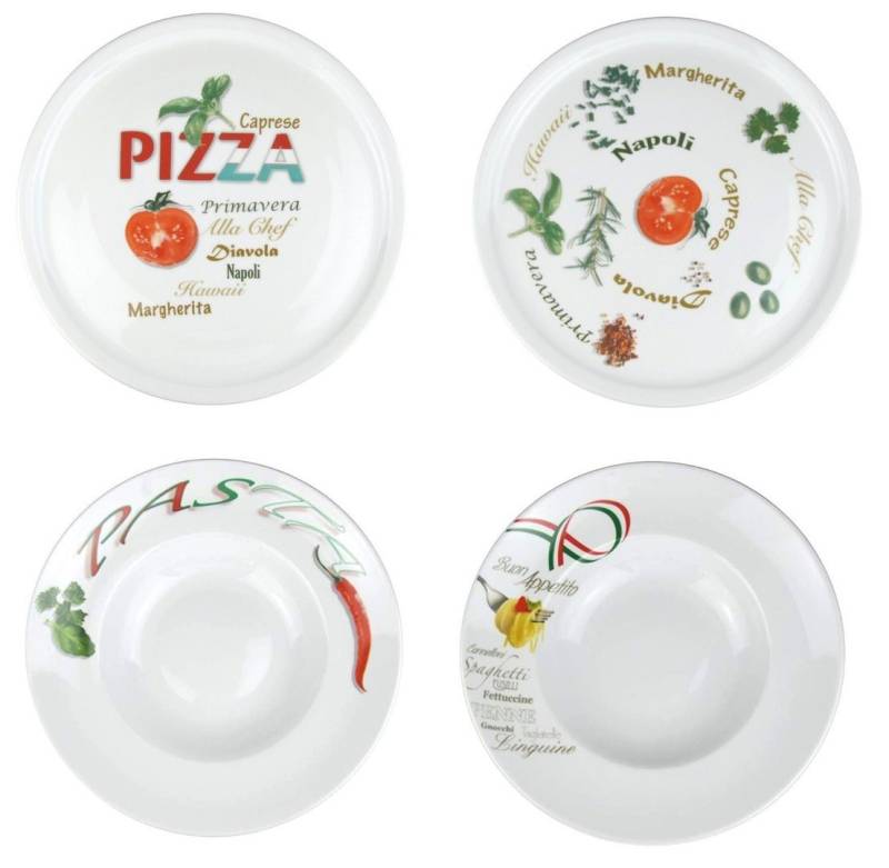Retsch Arzberg Pastateller 4er Set Pizza und Pasta' mit 2 Pizzateller und 2 Pastateller, Spülmaschinengeeignet Retsch Arzberg Pastateller 4er Set Pizza und Pasta' mit 2 Pizzateller und 2 Pastateller, Spülmaschinengeeignet von Retsch Arzberg