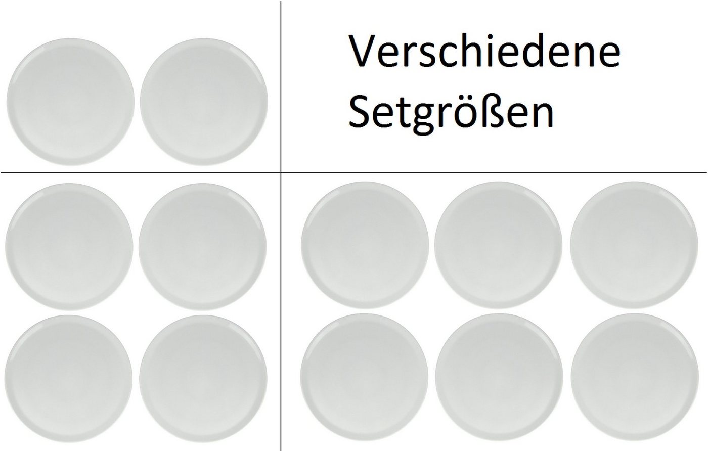 Retsch Arzberg Pizzateller XXL Pizzateller - Made in Europe - Ø 33cm, (2 St), Premium Porzellan von Retsch Arzberg